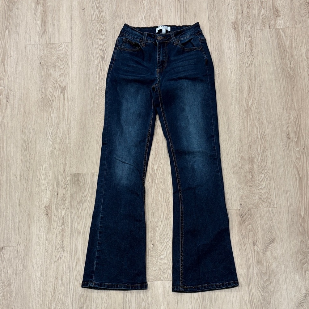 Wax Jean Collection Women’s Dark Wash High Rise Flare Denim Jeans